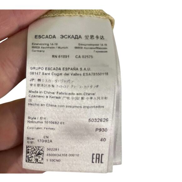 ESCADA SPORT Women’s Linen Two Toned Oversized Short Sleeve Blouse - Picture 7 of 7